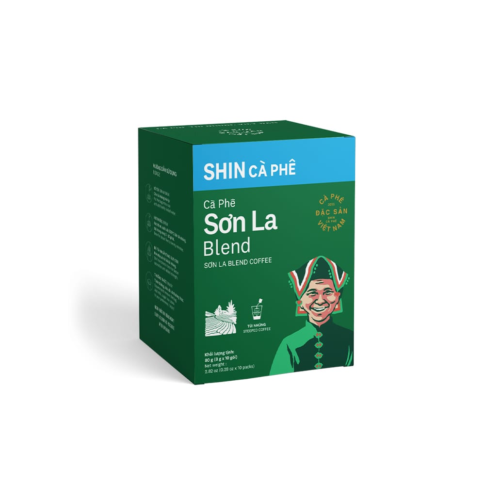 Shin 咖啡:  深咖啡山拉混合網袋 - 10包盒裝 