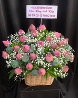  Giỏ Hoa Sen Hồng - HG26 