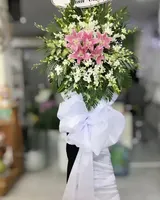  Vòng Hoa Đám Tang Vô Cùng Thương Tiếc Giá Rẻ - HTL130 - Hoa Tang Lễ 