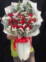  Bó Hoa Hồng Đỏ Chân Thành - HBD142 
