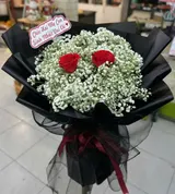  Bó Hoa Hồng Tâm Tuyết Trắng - HBT131 
