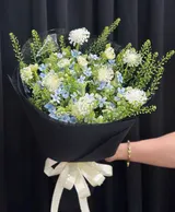  Bó Hoa Hồng Tâm Tuyết Trắng - HBT132 