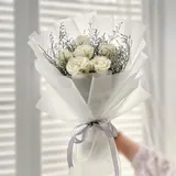 Bó Hoa Hồng Trắng Tinh Yêu Tinh Khiết - HBD21 