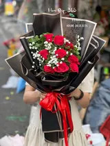  Bó Hoa Hồng Đỏ 9 Hoa - HBD248 - Hoa Hồng 20/10 