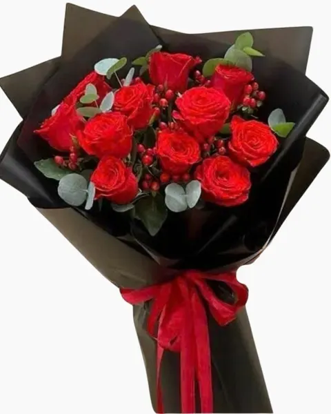 Charming Red Rose Bouquet - HBD268