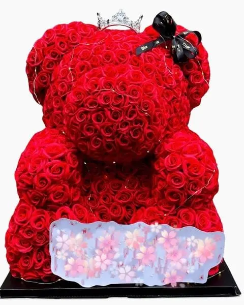 Large Scented Soap Flower Bear - HST48