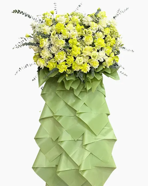 Hoa Chúc Mừng: Kệ Hoa Xanh Matcha  - HCM105 | Flosa