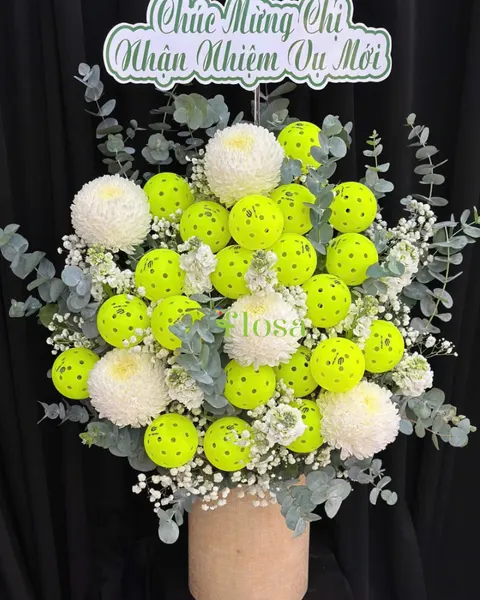 Flowers and Balloons:  Green Love Shadows - HBB12 
