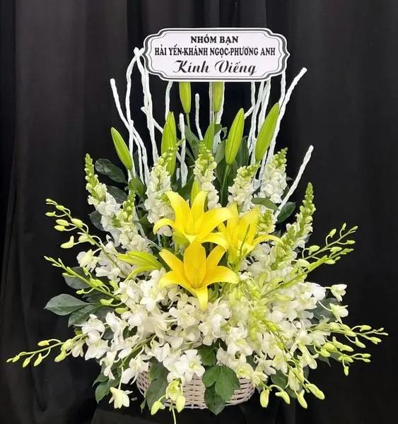 : Giỏ Hoa Hoàng Nguyện An Yên - HG109 | Flosa