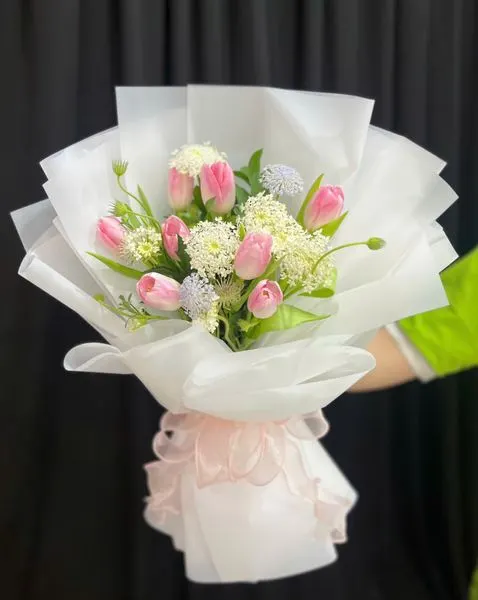 Hoa Bó Dài: Bó Hoa Tulip Kiều - HBD348 | Flosa