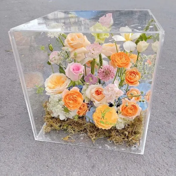Hoa Kỷ Niệm: Hộp Hoa Mica Dating - HMC05 | Flosa