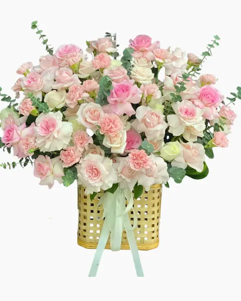 Giỏ Hoa Khai Trương: Giỏ Hoa Dịu Dàng - HG84 | Flosa