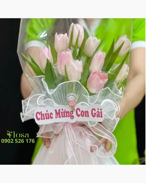 Hoa Bó Tròn: Bó Tulip Thanh Xuân - HBT97 | Flosa