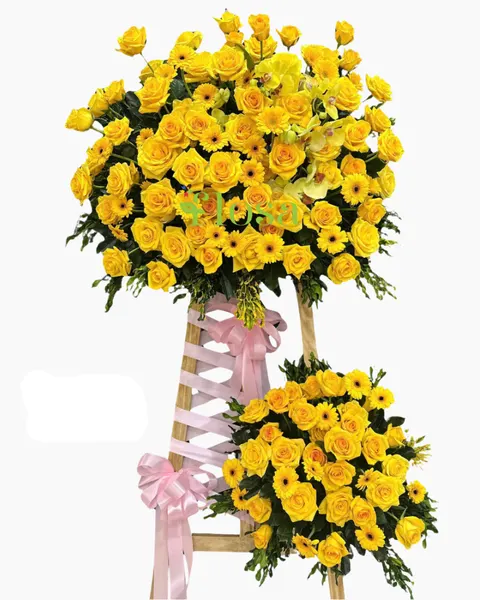 Hoa Chúc Mừng: Kệ Hoa Phát Vàng - HCM96 | Flosa