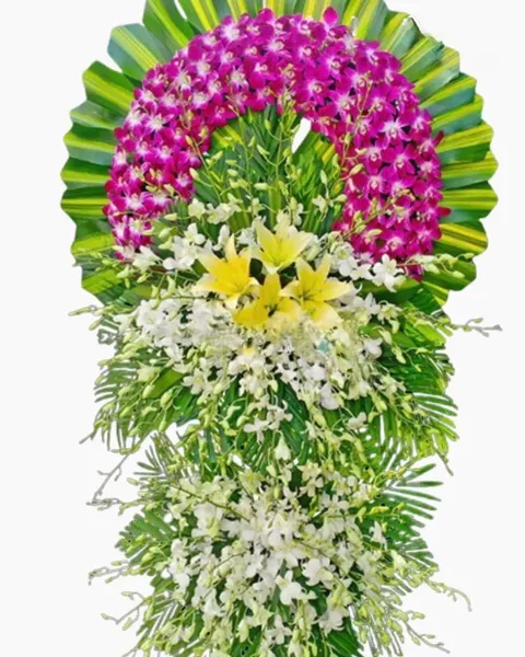喪禮花圈:  誠摯哀悼 - HTL61 - 喪禮花圈 