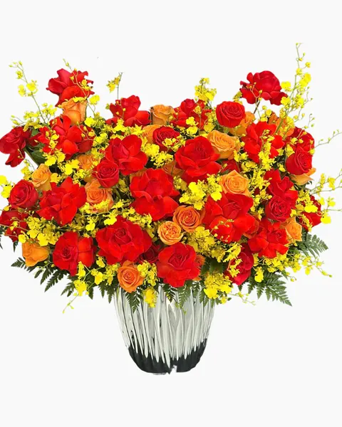 Hộp Hoa Tươi: Hộp Hoa Đỏ Vũ  - HH128 | Flosa