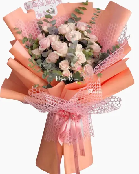 長形花束:  玫瑰花 - HBD163 - 電花 