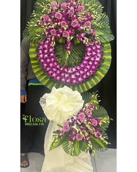 Hoa Chia Buồn: Vòng Từ Gĩa  - HTL183 | Flosa