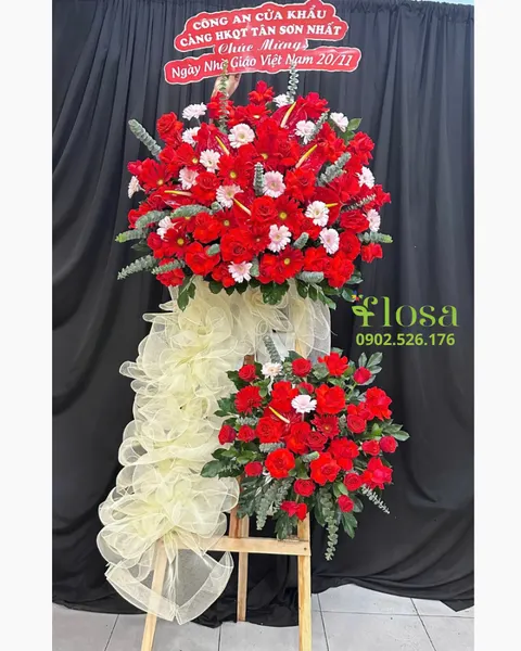 Hoa Chúc Mừng: Kệ Hoa Lá Lộc - HCM94 | Flosa