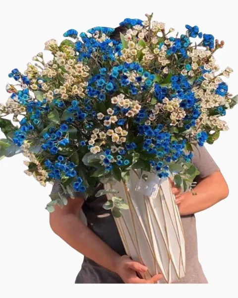 Green and White Waxflower Vase - HCB57 - Tet Display Flowers