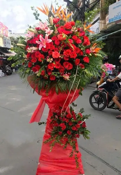 開學花:  開學祝賀成功花架 - HCM18 