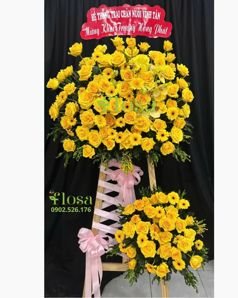 Hoa Chúc Mừng: Kệ Hoa Phát Vàng - HCM96 | Flosa