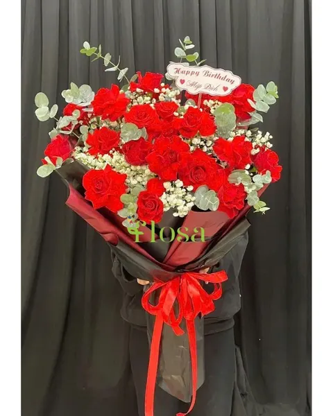 長形花束:  甜蜜愛情花束 - HBD319 