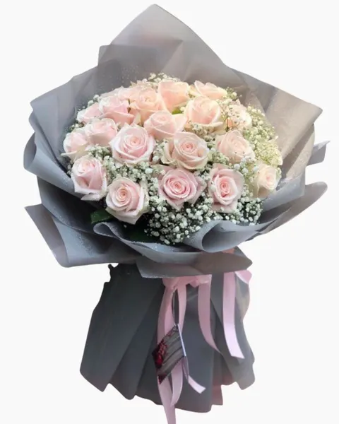 長形花束:  20朵粉色玫瑰花束 - HBD234 - 20/10 