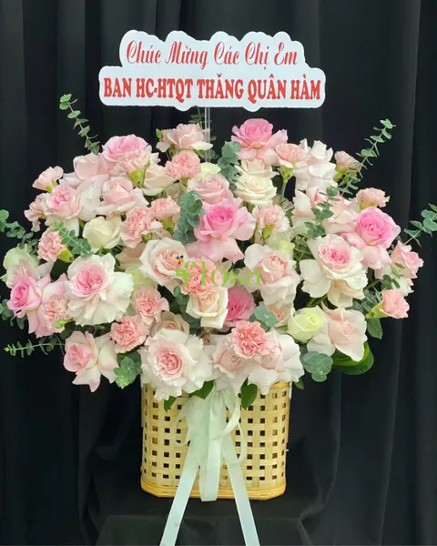 Giỏ Hoa Khai Trương: Giỏ Hoa Dịu Dàng - HG84 | Flosa