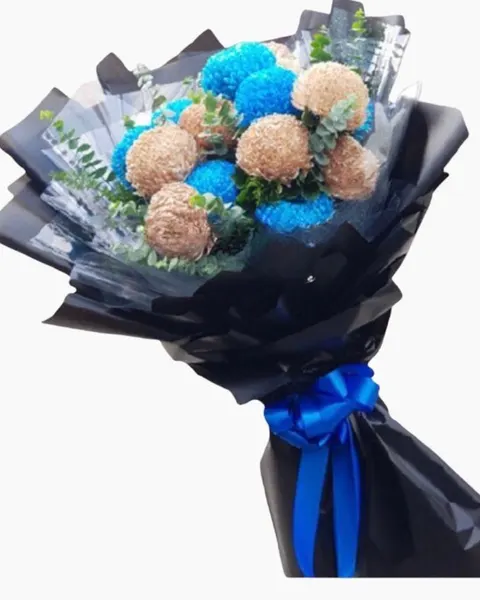 Hoa Bó Dài: Bó Cúc Mẫu Đơn Mix Màu - HBD213 - Hoa 8/3 | Flosa