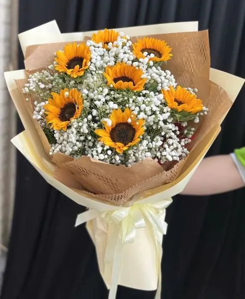 長形花束:  太陽花束 - HBD367 
