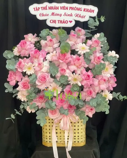 Hộp Hoa Tươi: Hoa Hộp Tình Yêu Dịu Dàng-HH77 | Flosa