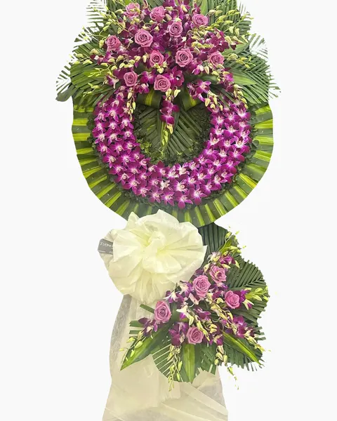 Hoa Chia Buồn: Vòng Từ Gĩa  - HTL183 | Flosa