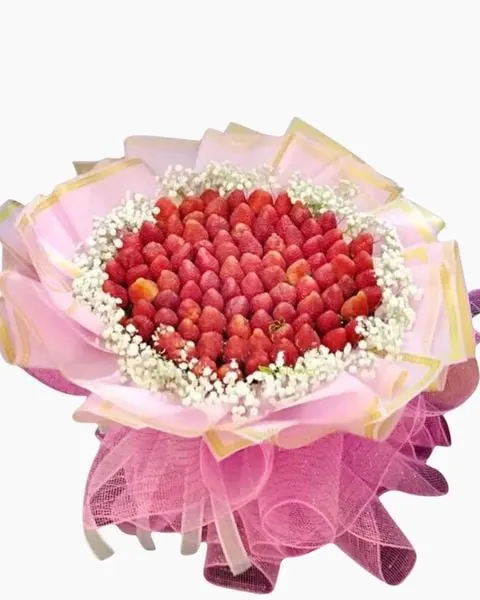 Fruit Flowers:  Gentle Rose Bouquet - TC53 