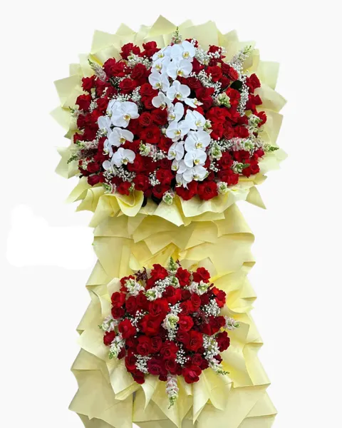 Hoa Chúc Mừng: Kệ Hoa Đỏ Phát - HCM98 | Flosa