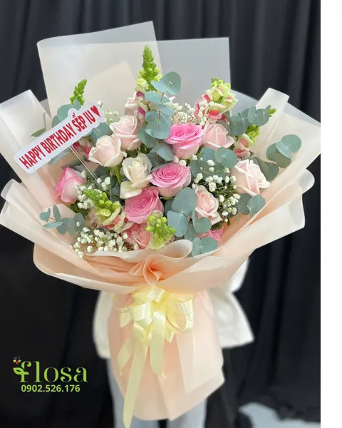 長形花束:  優雅花束 - HBD328 