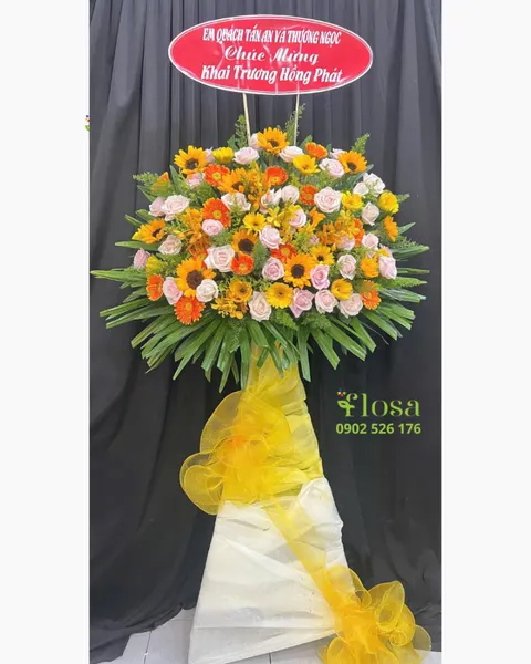 Hoa Chúc Mừng: Kệ Hoa Sắc Son- HCM78 | Flosa