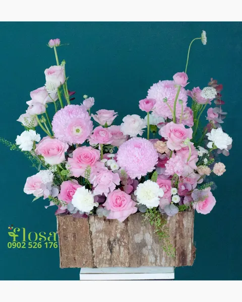 Hộp Hoa Tươi: Hộp Hoa Hồng Tươi - HCH129 | Flosa