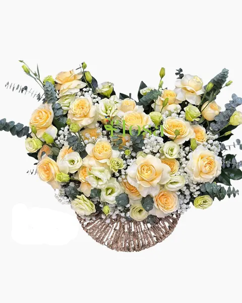 Giỏ Hoa Khai Trương: Giỏ Hoa Nắng Dịu - HG87 | Flosa