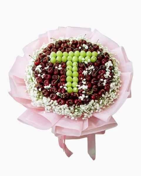 Hoa Trái Cây: Bó Hoa Cherry Khắc Tên - TC45 | Flosa
