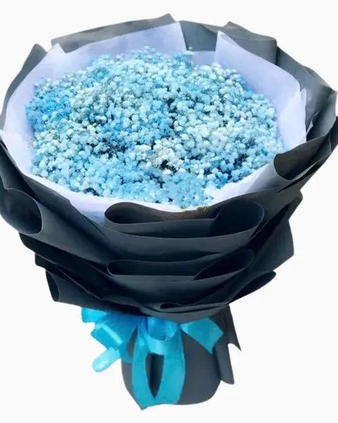 Hoa Bó Tròn: Bó Hoa Blue Baby - HBT69 | Flosa