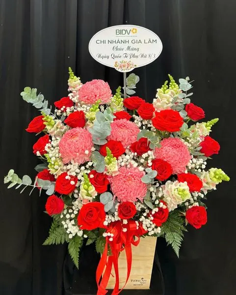 Hộp Hoa Tươi: Hộp Hoa Đỏ Nồng - HH160 | Flosa