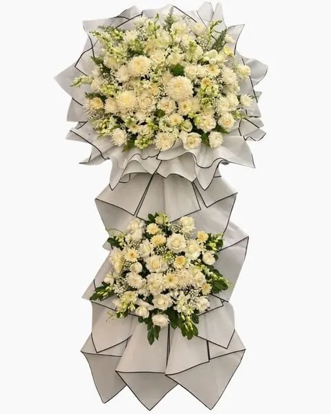 Hoa Chia Buồn: Vòng Hoa Bạch Cúc Tưởng Niệm - HTL204 | Flosa