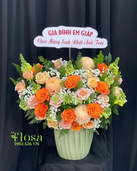 Hộp Hoa Tươi: Hoa Hộp Sắc Hoa Tươi Mới-HH75 | Flosa