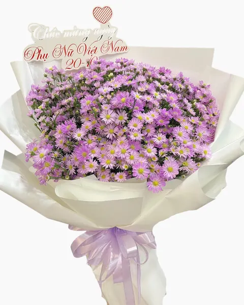 Bó Hoa Tím Hồng - HBD334
