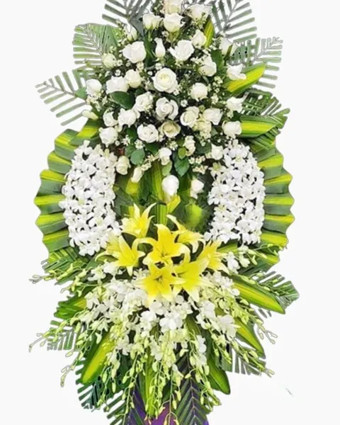 喪禮花圈:  悲傷的喪禮花圈 - HTL98 