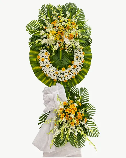 Hoa Chia Buồn: Vòng Hoa Khúc Tưởng Niệm An Yên - HTL198 | Flosa