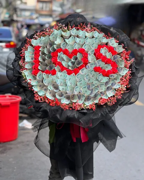 Hoa Tiền 500K: Hoa Bó Tiền 500K - BT34 - Hoa 20/10 | Flosa