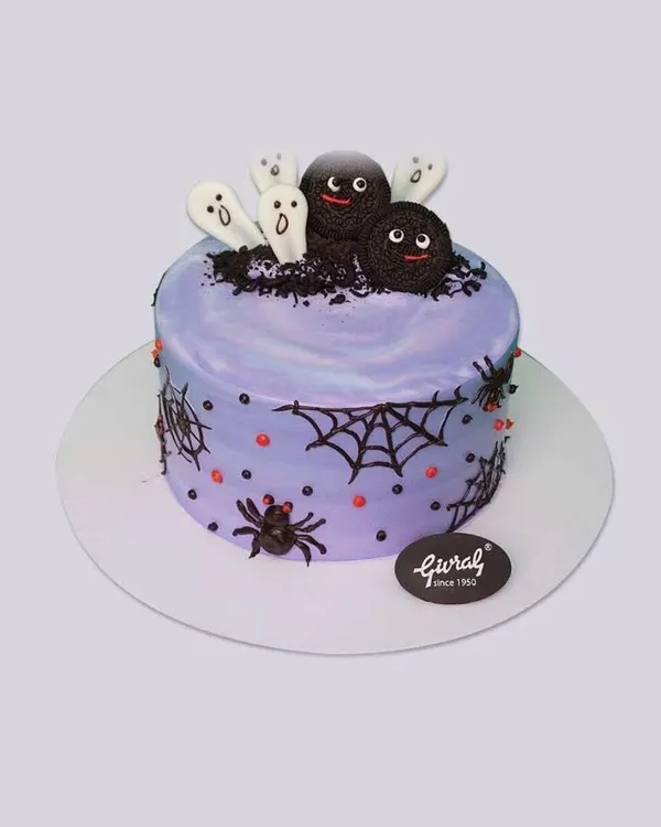バースデーケーキ:  Givral ハロウィンケーキ クモの巣 