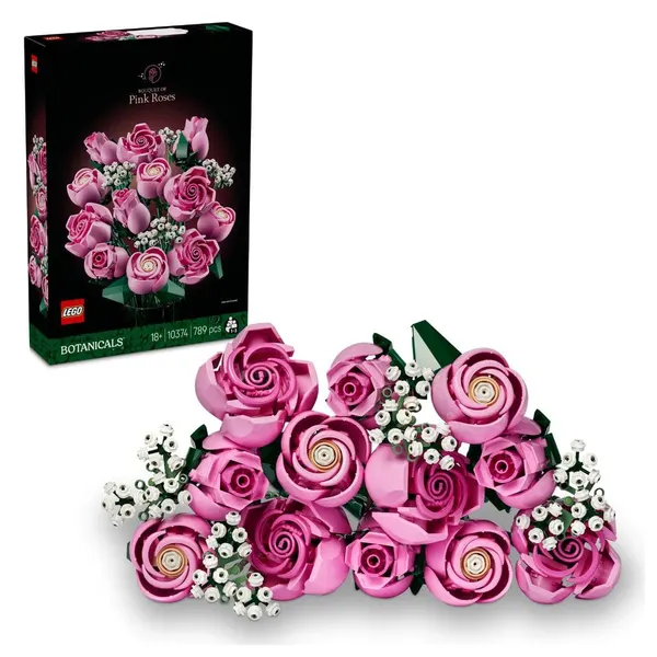 LEGO BOTANICALS Pink Rose Bouquet 10374 (789 pieces)